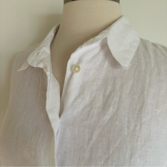 New NWOT Banana Republic 100% Linen Boxy Shirt White XS - Picture 5 of 9
